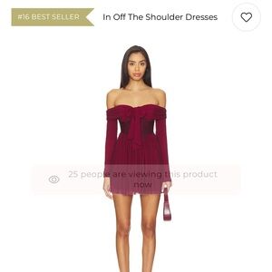 Elegant Off-Shoulder Burgundy Dress